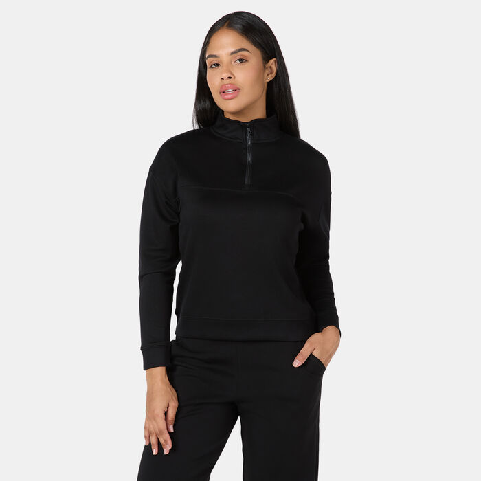 Sun and Sand Sports Women's Quarter Zip Sweatshirt Black image number 0