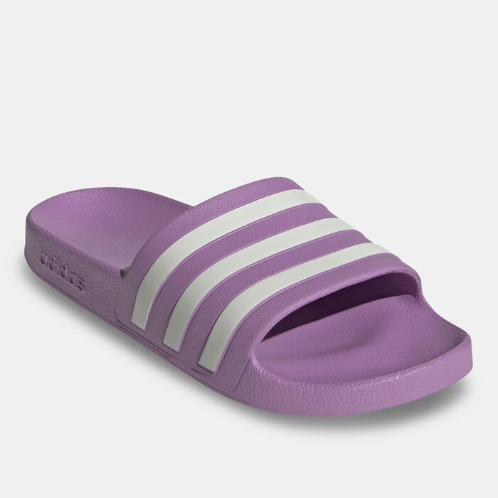 adidas Women's Adilette Aqua Slides Purple image number 0