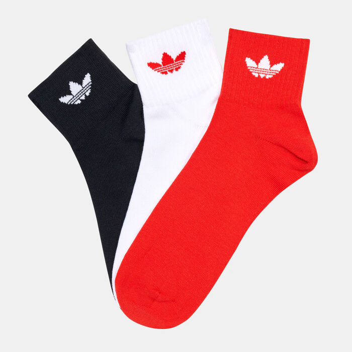 adidas Originals Kids' Mid Ankle Socks (3 Pack) White adidas Originals Kids' Mid Ankle Socks (3 Pack) White image number 0