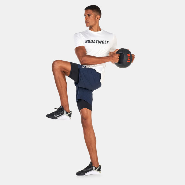 SQUATWOLF Men's Core ProTech 2-in-1 Training Shorts Blue SQUATWOLF Men's Core ProTech 2-in-1 Training Shorts Blue image number 2