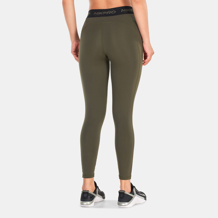Nike Women's Pro Dri-FIT Graphic Leggings Green image number 1
