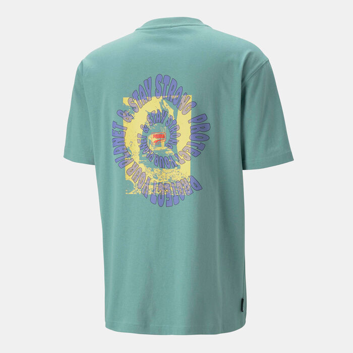 PUMA Men's DOWNTOWN Graphic T-shirt Blue PUMA Men's DOWNTOWN Graphic T-shirt Blue image number 1