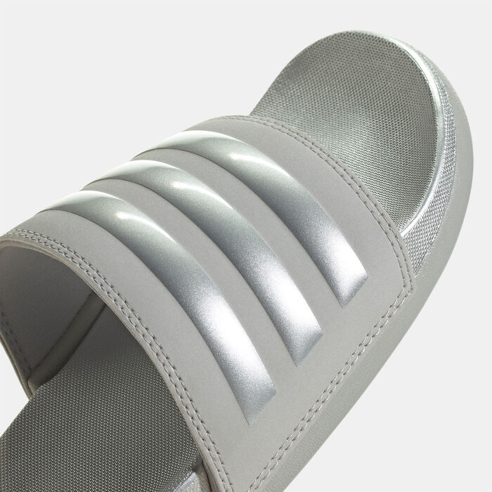 adidas Women's Adilette Comfort Slides Grey adidas Women's Adilette Comfort Slides Grey image number 3