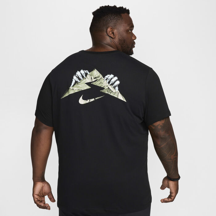 Nike Men's Dri-FIT Running T-Shirt Black Nike Men's Dri-FIT Running T-Shirt Black image number 5