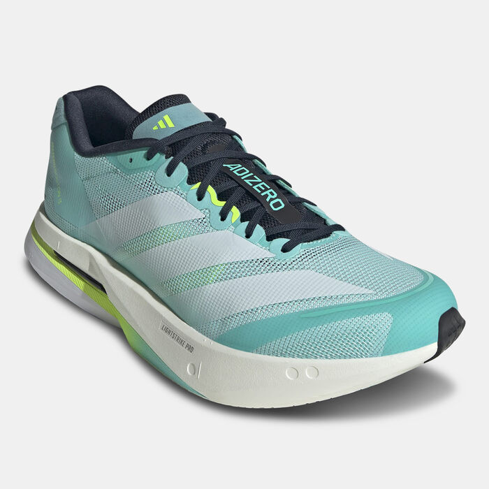 adidas Men's Adizero Boston 13 Shoes Blue adidas Men's Adizero Boston 13 Shoes Blue image number 2