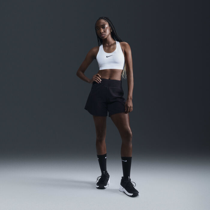 Nike Women's Swoosh High Support Non-Padded Sports Bra White Nike Women's Swoosh High Support Non-Padded Sports Bra White image number 3