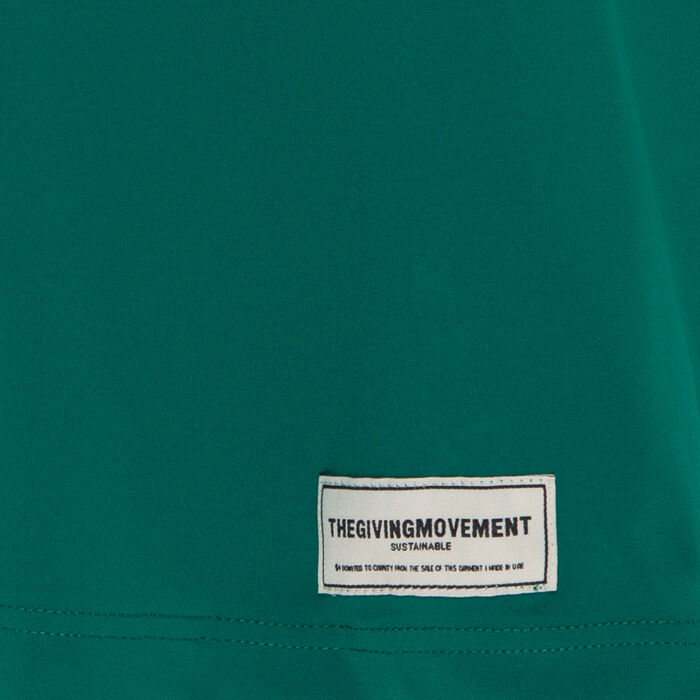 The Giving Movement Men's Exaggerated Sleeve Reflective T-Shirt Green The Giving Movement Men's Exaggerated Sleeve Reflective T-Shirt Green image number 2