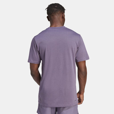 adidas Men's Train Essentials Feelready Logo Training T-Shirt Purple
