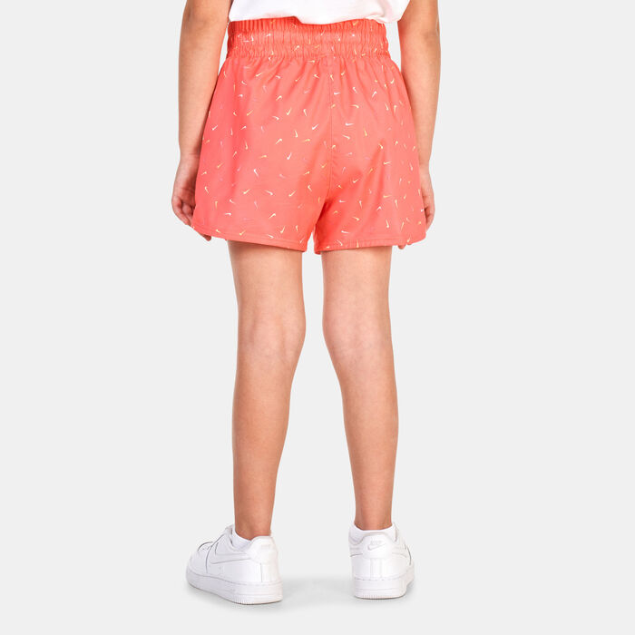 Nike Kids' Dri-FIT One High-Waisted Woven Training Shorts (Older Kids) Peach Nike Kids' Dri-FIT One High-Waisted Woven Training Shorts (Older Kids) Peach image number 1