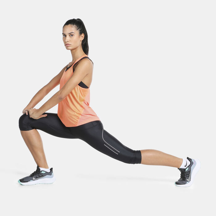 Nike Women's Miler Racer Tank Top Peach Nike Women's Miler Racer Tank Top Peach image number 2