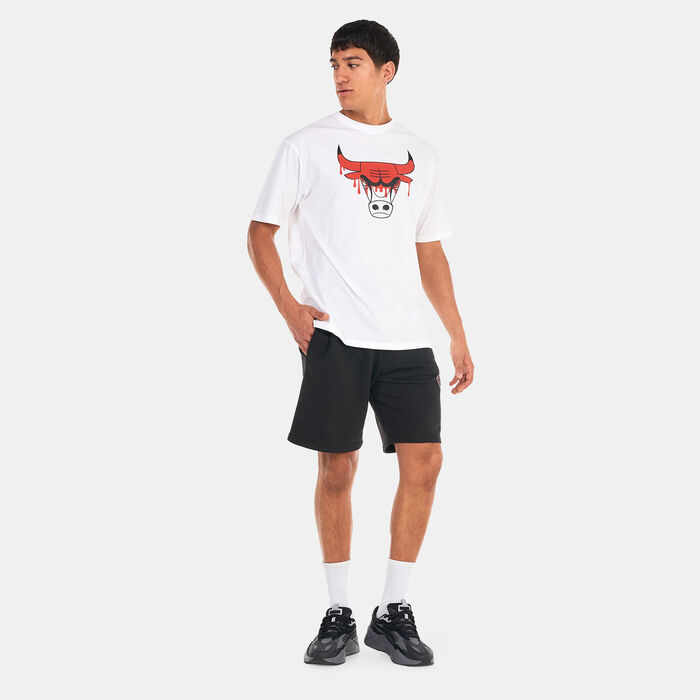 New Era Oversized Chicago Bulls Drip Logo T-Shirt White New Era Oversized Chicago Bulls Drip Logo T-Shirt White image number 2