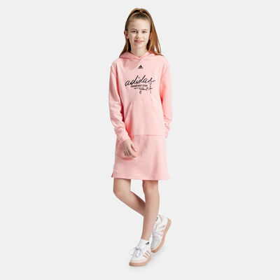 adidas Kids' Brand Love Hooded Dress Pink adidas Kids' Brand Love Hooded Dress Pink