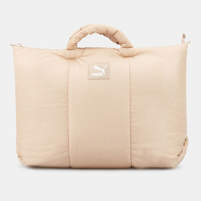 PUMA Women's Premium Oversized Shopper Bag Beige PUMA Women's Premium Oversized Shopper Bag Beige