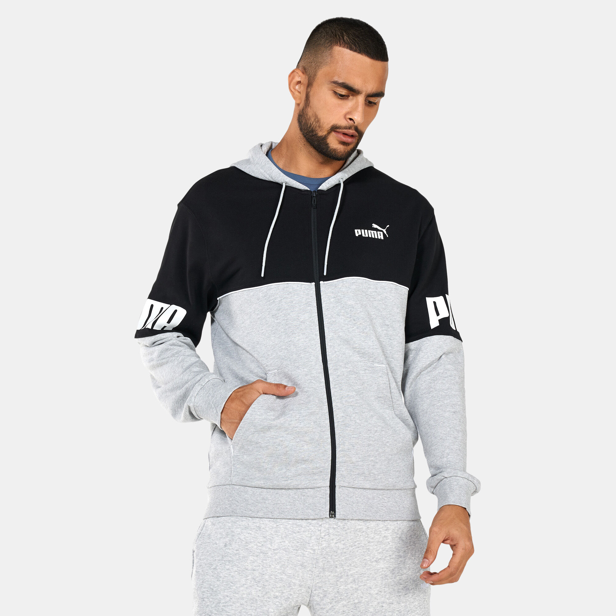 Puma mens zip through hoodie online