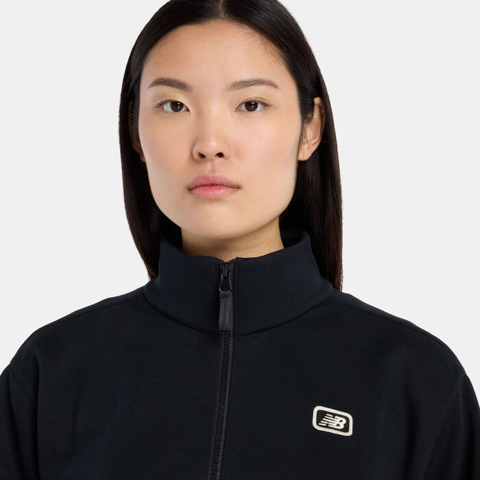 New Balance Women's Post Season Pique Track Jacket Black New Balance Women's Post Season Pique Track Jacket Black image number 3