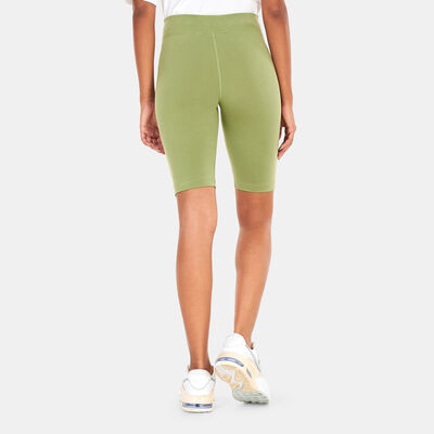 Nike Women's Sportswear Essential Mid-Rise Biker Shorts Green