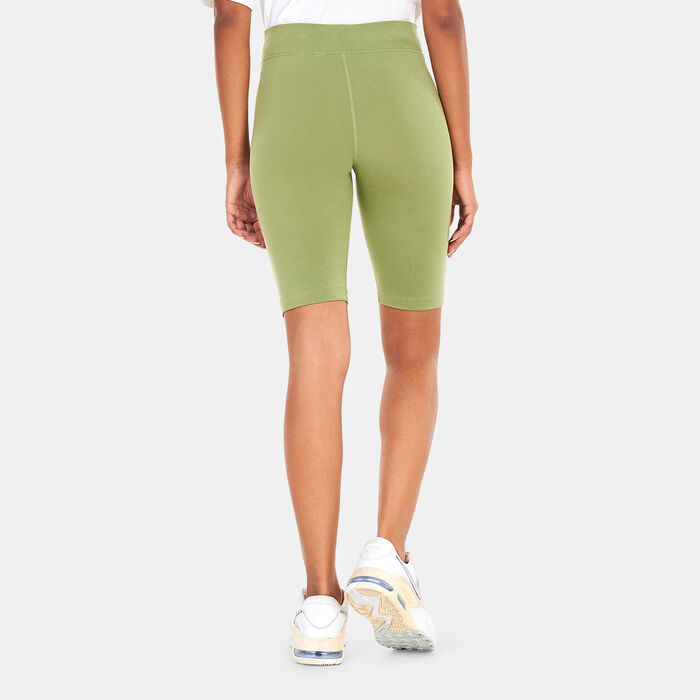 Nike Women's Sportswear Essential Mid-Rise Biker Shorts Green image number 1