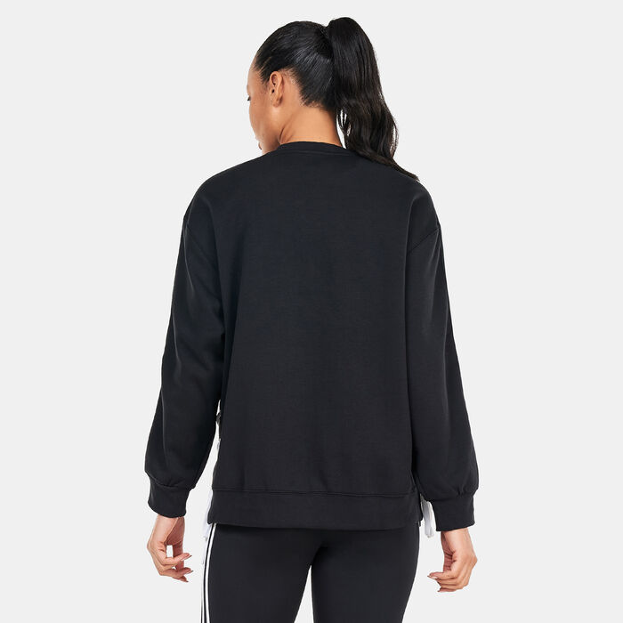adidas Originals Women's Always Original Laced Crew Sweatshirt Black adidas Originals Women's Always Original Laced Crew Sweatshirt Black image number 1
