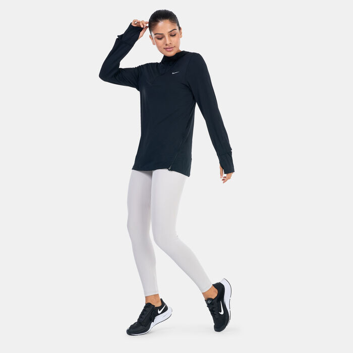 Nike Women's Dri-FIT Swift Element UV Top Black Nike Women's Dri-FIT Swift Element UV Top Black image number 2