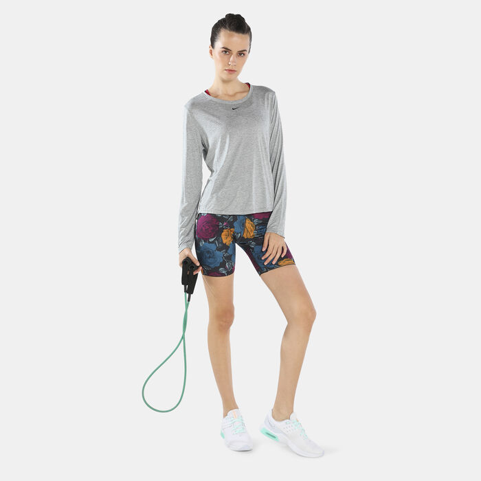 Nike Women's Dri-FIT One T-Shirt Grey Nike Women's Dri-FIT One T-Shirt Grey image number 2