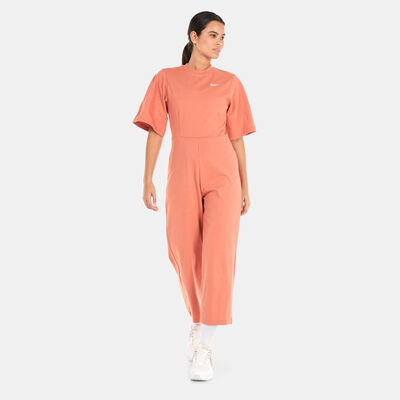 Nike Women's Sportswear Jersey Jumpsuit Peach