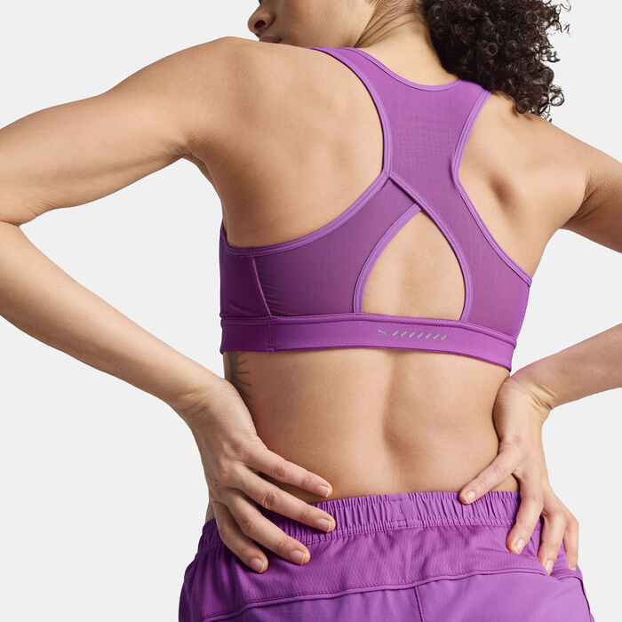 PUMA Women's 4KEEPS Medium-Support Running Sports Bra Purple image number 4
