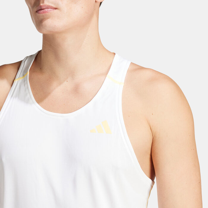 adidas Men's Adizero Running Tank Top White image number 4