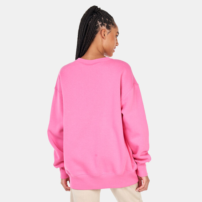 Nike Women's Sportswear Phoenix Fleece Sweatshirt Pink Nike Women's Sportswear Phoenix Fleece Sweatshirt Pink image number 2