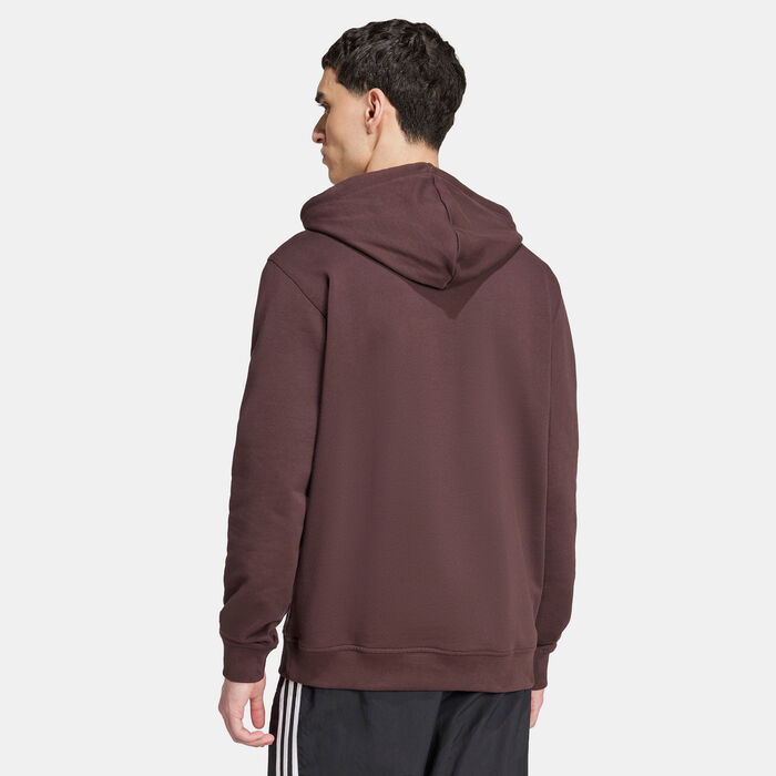 adidas Originals Men's Trefoil Essentials Hoodie Red adidas Originals Men's Trefoil Essentials Hoodie Red image number 1