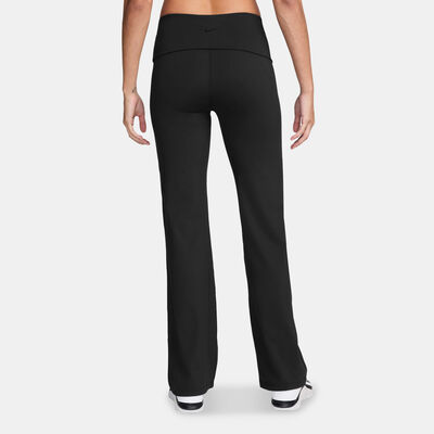 Nike Women's One Dri-FIT Fold-Over Yoga Pants Black