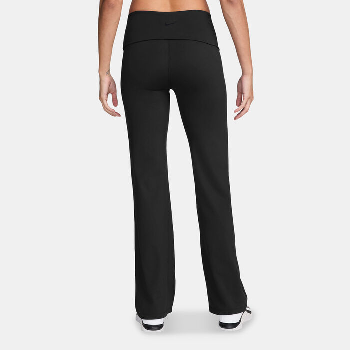 Nike Women's One Dri-FIT Fold-Over Yoga Pants Black image number 1