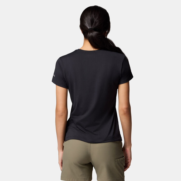 Columbia Women's Sloan Ridge Technical Hiking T-Shirt Black Columbia Women's Sloan Ridge Technical Hiking T-Shirt Black image number 1