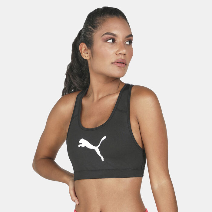 PUMA Women's Mid Impact 4Keeps Sports Bra Black image number 0