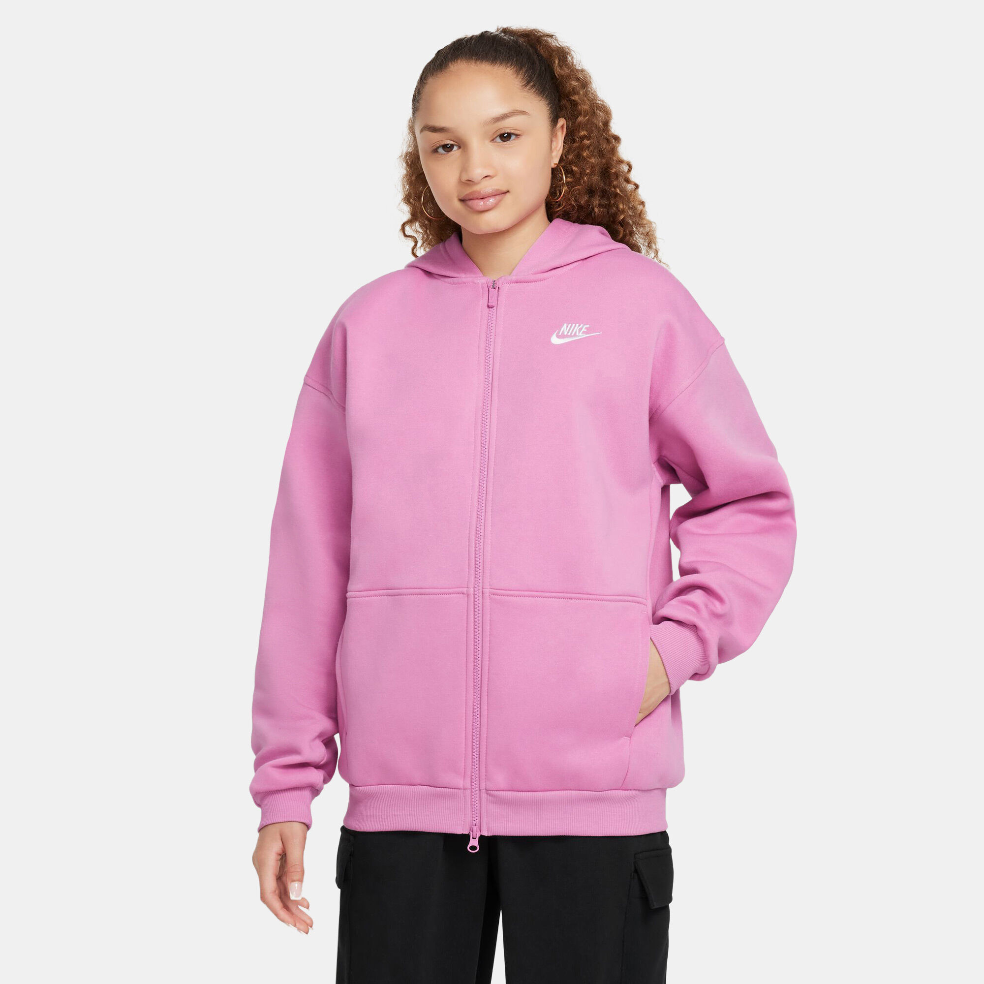 トップス \"The New Youth Park\" double zip foodie Nike Sportswear Club Fleece Big Kids' Pullover Hoodie. Nike.com