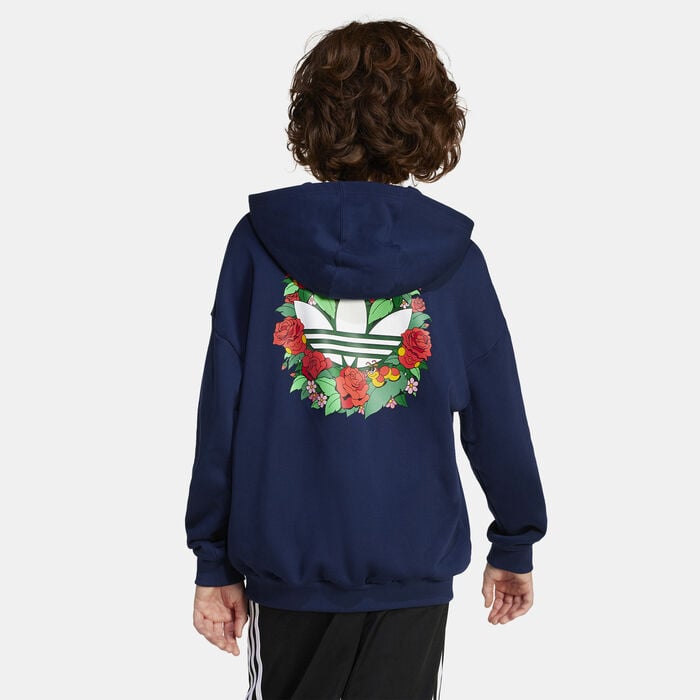 adidas Originals Kids' Trefoil Hoodie Blue adidas Originals Kids' Trefoil Hoodie Blue image number 1