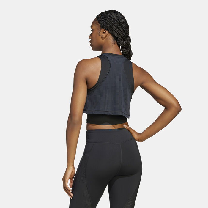 adidas Women's Cool Intensity 2-In-1 Training Tank Top Black adidas Women's Cool Intensity 2-In-1 Training Tank Top Black image number 1