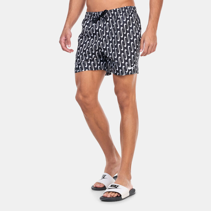 Nike Swim Men's Printed Volley Swimming Shorts Black Nike Swim Men's Printed Volley Swimming Shorts Black image number 0