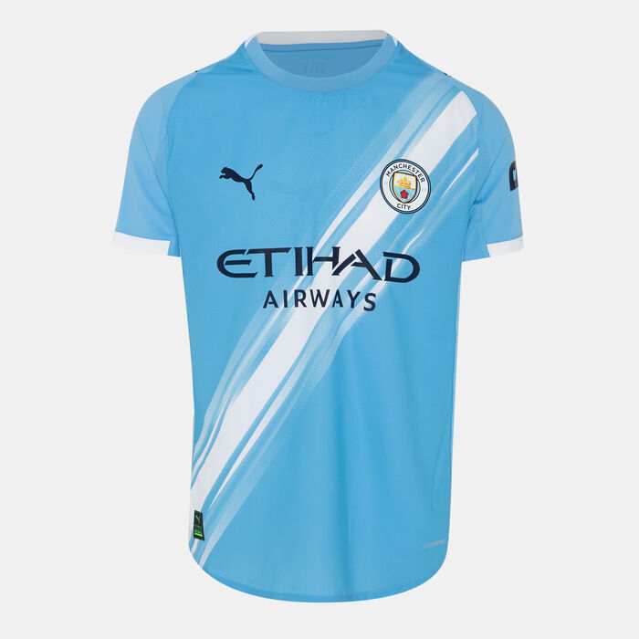 PUMA Men's Manchester City 25/26 Home Authentic Football Jersey Blue image number 1