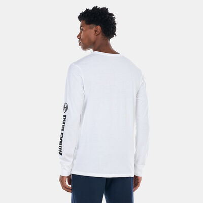 Timberland Men's Logo Long Sleeve T-Shirt White