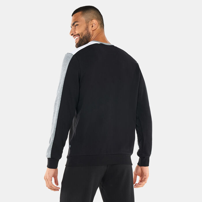 PUMA Men's Essentials+ Block Crew Neck Sweatshirt Black PUMA Men's Essentials+ Block Crew Neck Sweatshirt Black image number 1