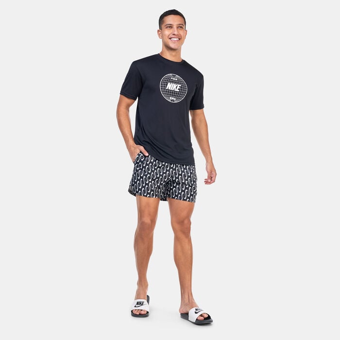 Nike Swim Men's Printed Volley Swimming Shorts Black Nike Swim Men's Printed Volley Swimming Shorts Black image number 2