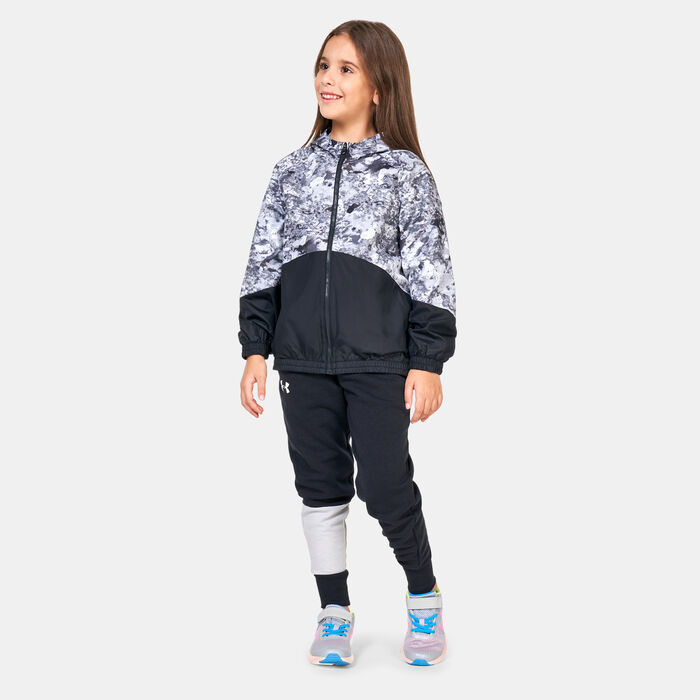 Under Armour Kids' UA Woven Full-Zip Training Jacket Black image number 2