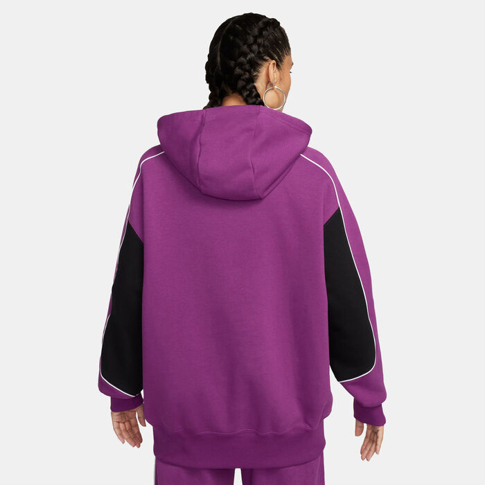 Nike Women's Sportswear Fleece Hoodie Purple Nike Women's Sportswear Fleece Hoodie Purple image number 1