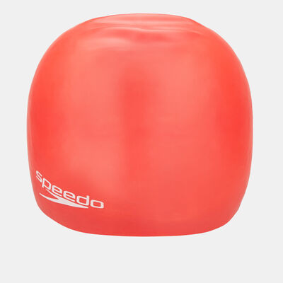 Speedo Plain Moulded Silicone Swimming Cap Red