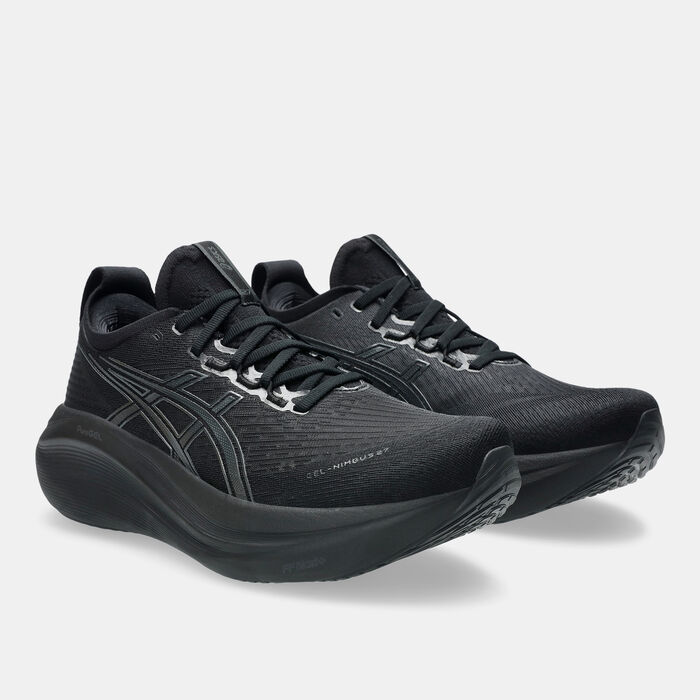 ASICS Men's GEL-NIMBUS 27 Wide Running Shoes Black ASICS Men's GEL-NIMBUS 27 Wide Running Shoes Black image number 1
