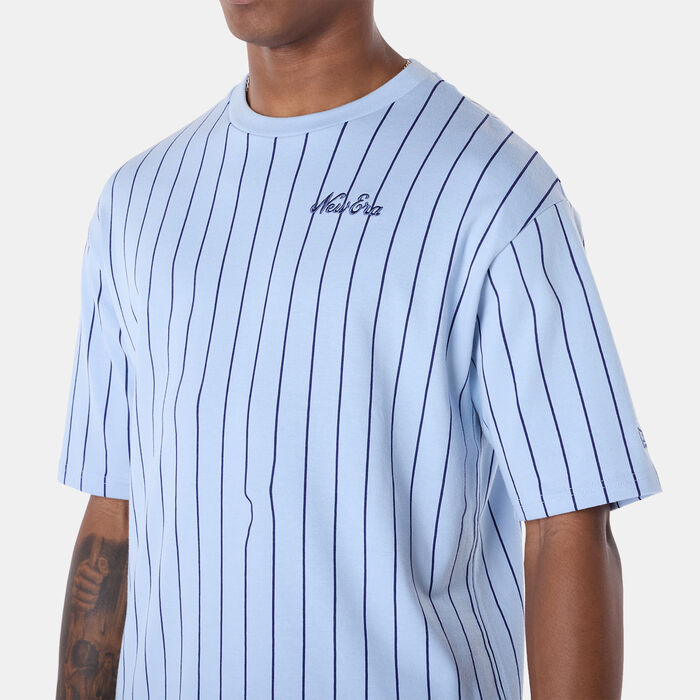 New Era Men's Pinstripe T-Shirt Blue New Era Men's Pinstripe T-Shirt Blue image number 2