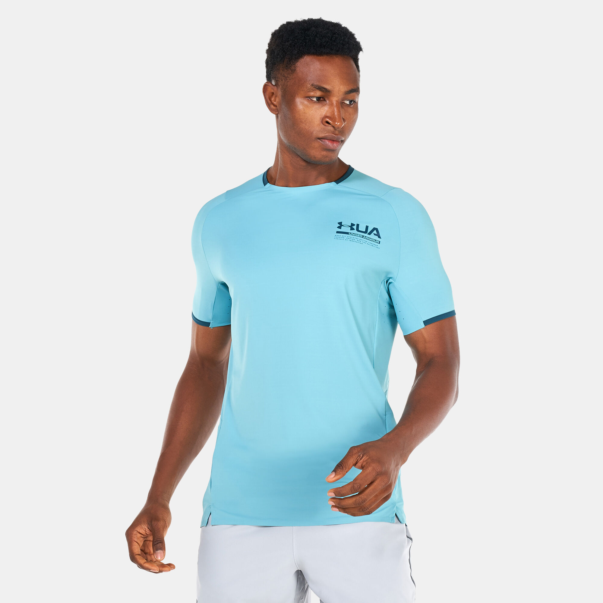 Buy Under Armour Men s UA Iso Chill Perforated T Shirt Blue in KSA