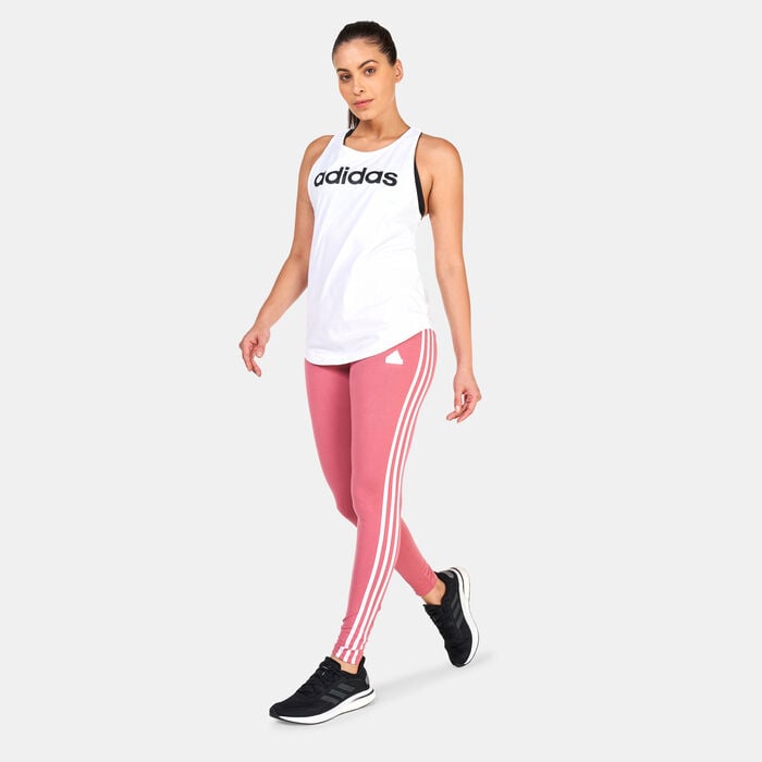 adidas Women's Future Icons 3-Stripes Leggings Red adidas Women's Future Icons 3-Stripes Leggings Red image number 2