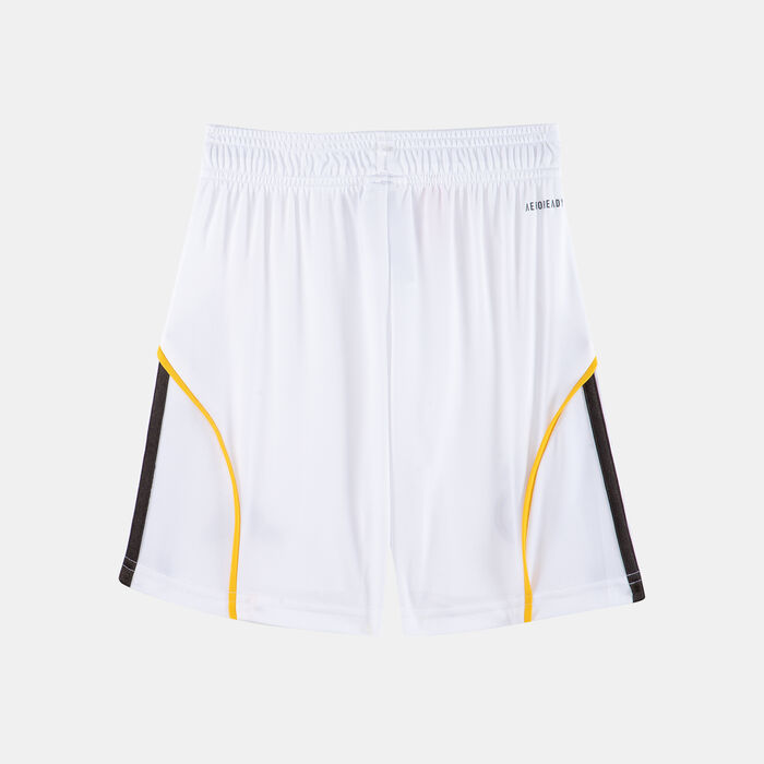 adidas Kids' Real Madrid 25/26 Home Replica Football Shorts White adidas Kids' Real Madrid 25/26 Home Replica Football Shorts White image number 1