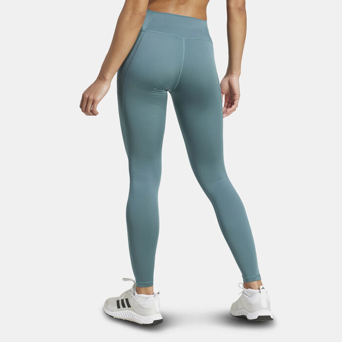 adidas Women's Train Essentials Full-Length Training Leggings Green adidas Women's Train Essentials Full-Length Training Leggings Green image number 1